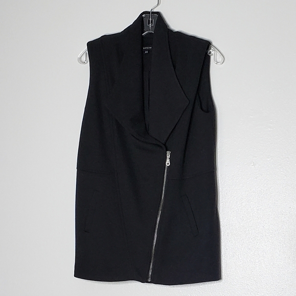 NEW DREW Anthropologie Fleece Moto Vest Sherpa Teddy Black Vest Womens Spring - Picture 2 of 9